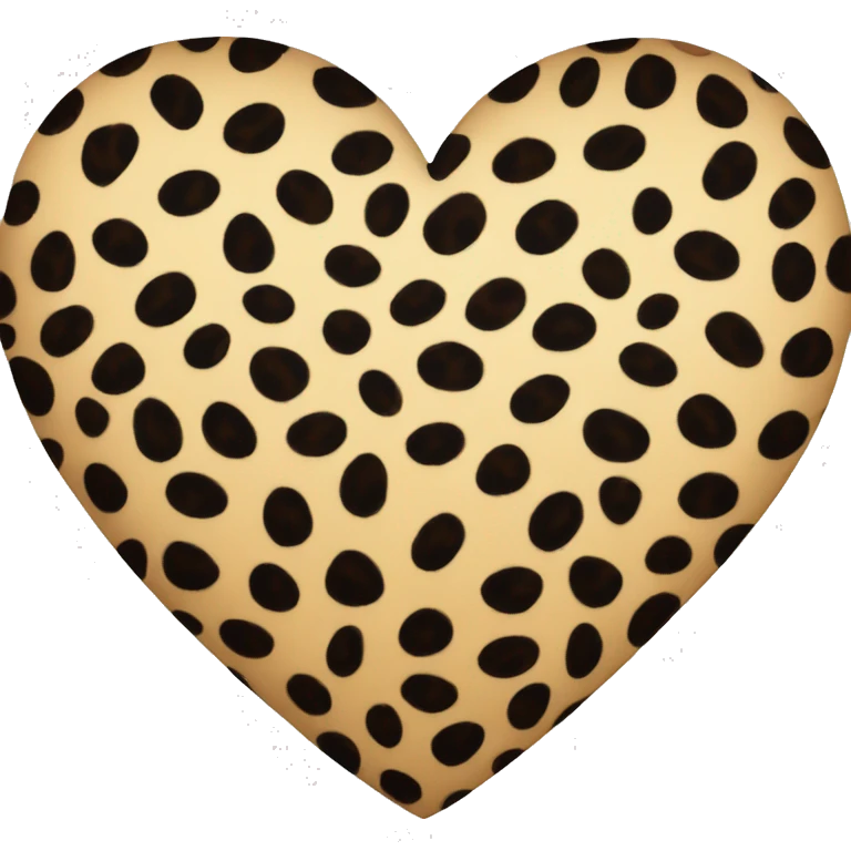Leopard print heart emoji