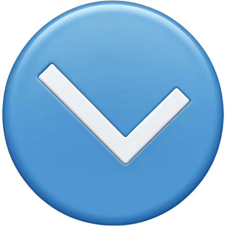 A blue circle with a small white ✅  inside emoji