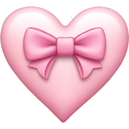 light pink heart with a bow emoji