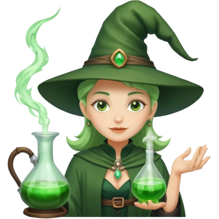 green witch cooking potion emoji