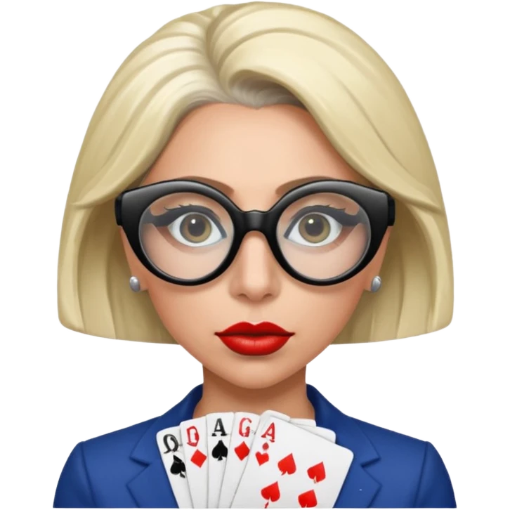 Lady Gaga poker face mask/ glasses emoji