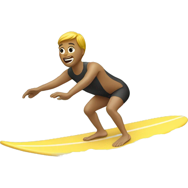 Person surfing with a prosthesis emoji