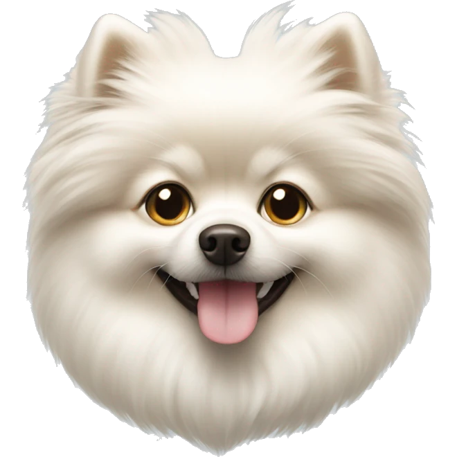 White pomeranian dog emoji