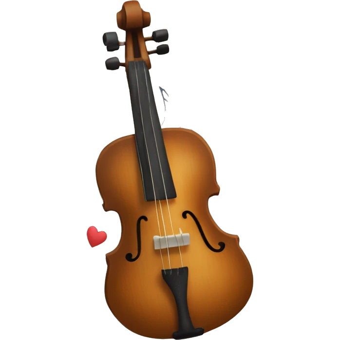 Un coeur traversé par une note de musique comme une flèche  emoji