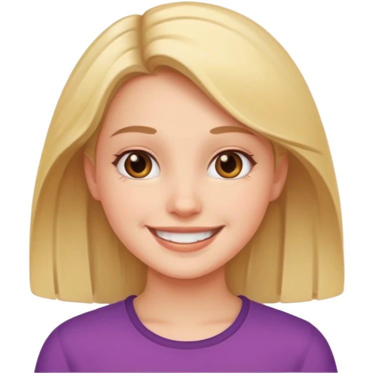 smiling girl indoors portrait emoji