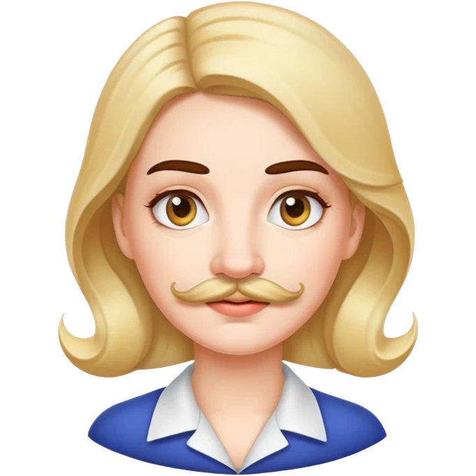 Woman with a mustache  emoji