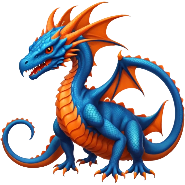 Big long slim thin majestic Cthulhu-Salandit-Salamence-dragon (full body) emoji