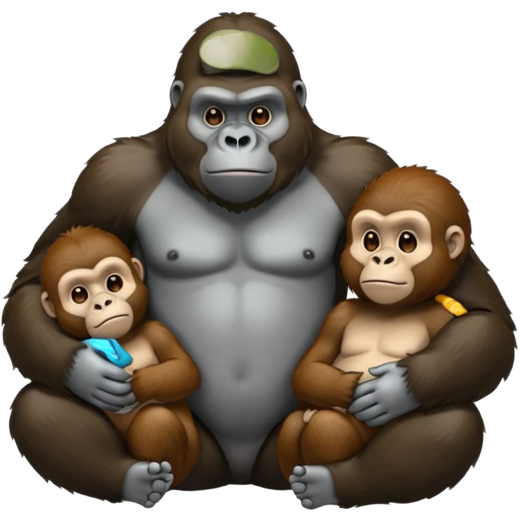 gorilla family  emoji
