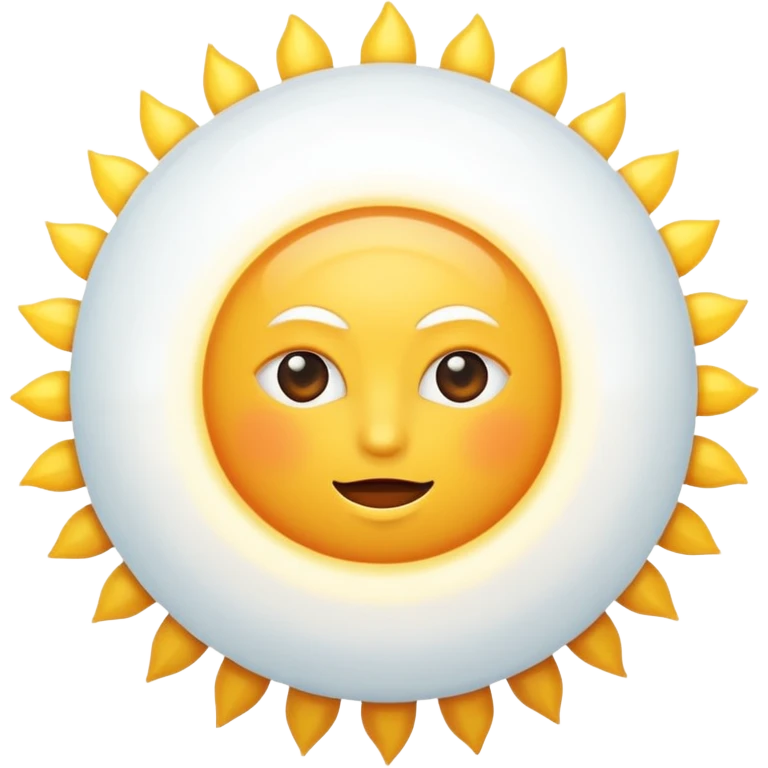 Bright white sun emoji