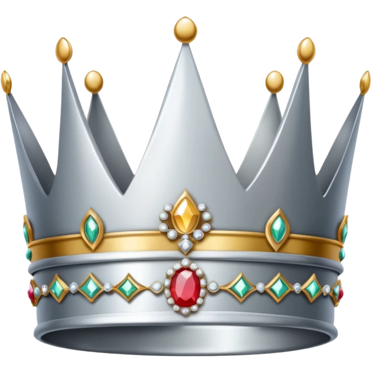 silver queen crown emoji