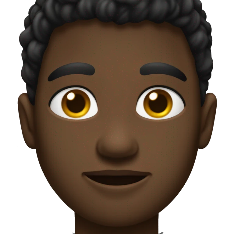 Adolescentes con piel nestisa y pelo negro que tenga un buzo negro y ojos marrones emoji