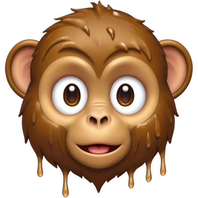 a wet monkey from head to toes emoji