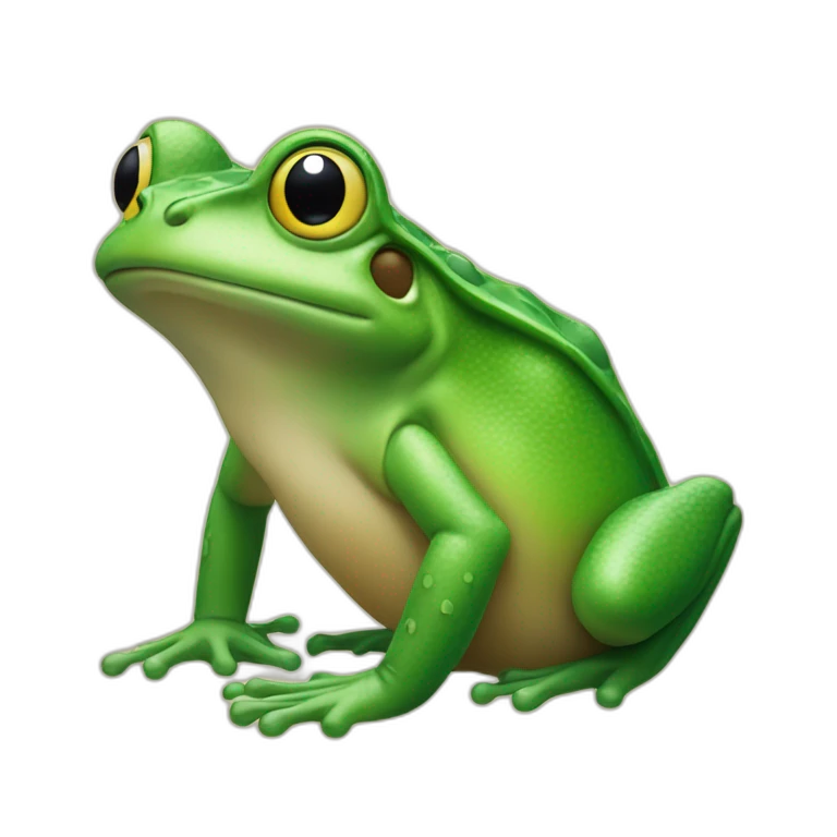 grenouille sur un chanpignon emoji