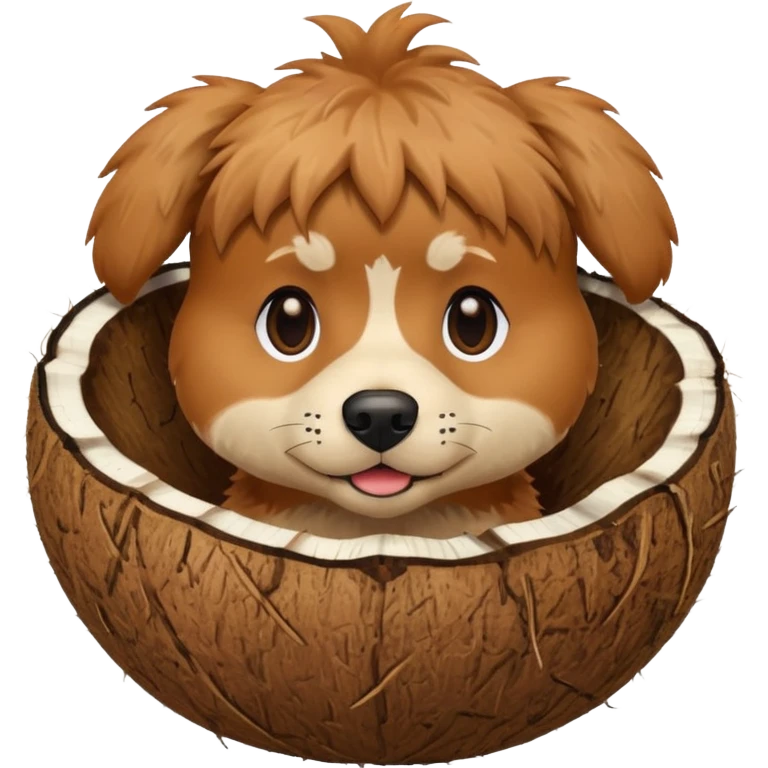 dog in a coconut emoji