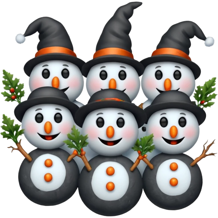 single hatted snowmen  emoji