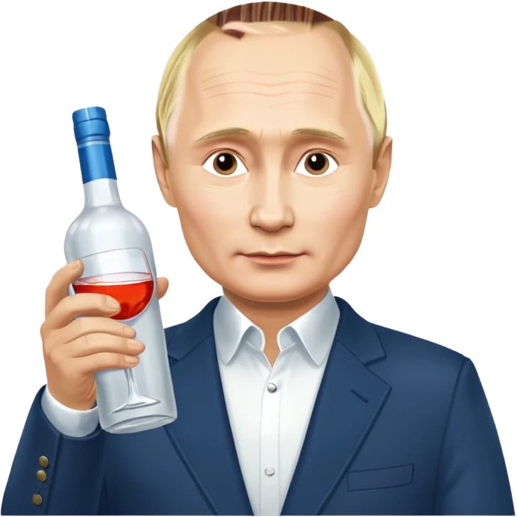 Putin with vodka “putinka” emoji
