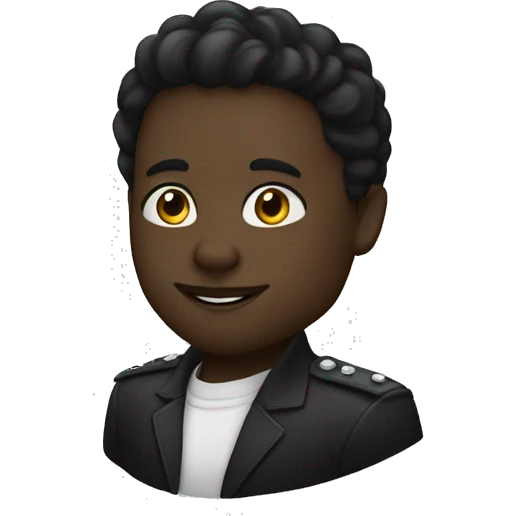 Un noir qui fait un bisous a un blanc emoji