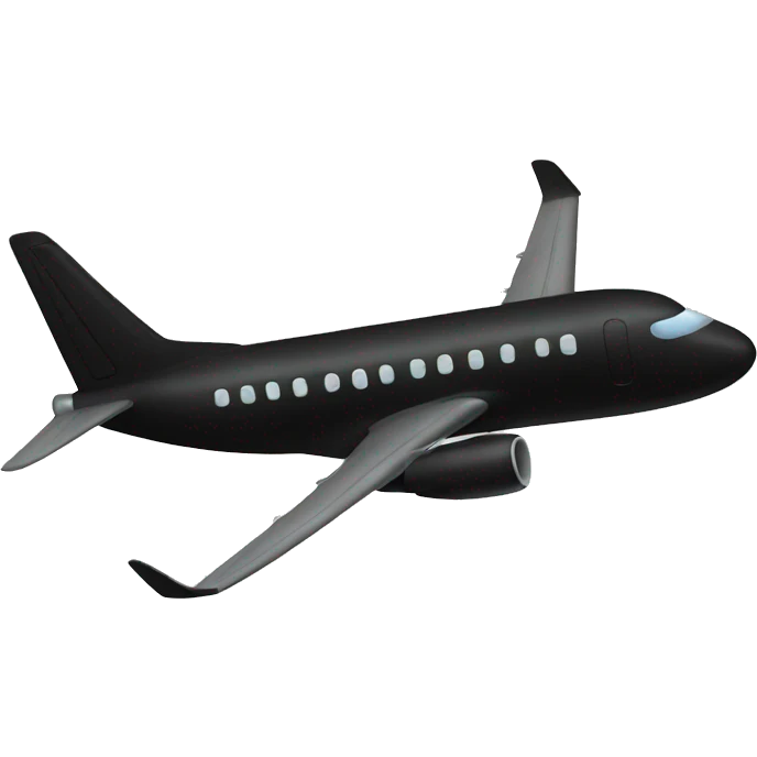 Black airplane emoji