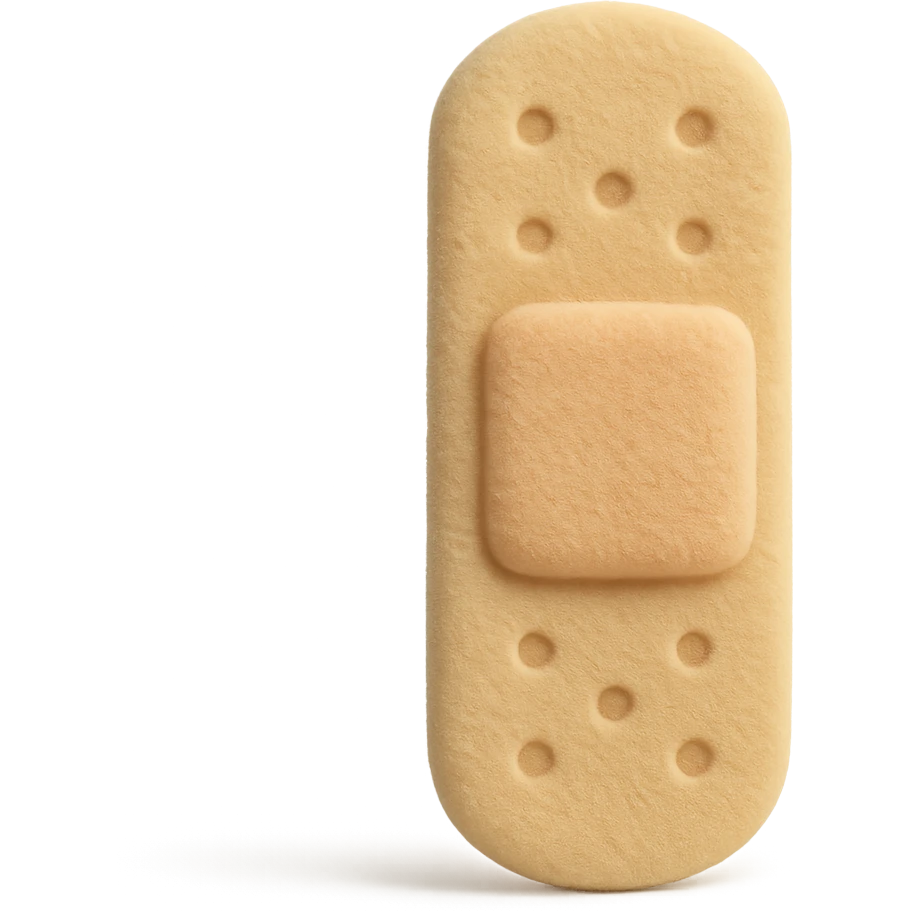 bandage, fuzzy texture emoji