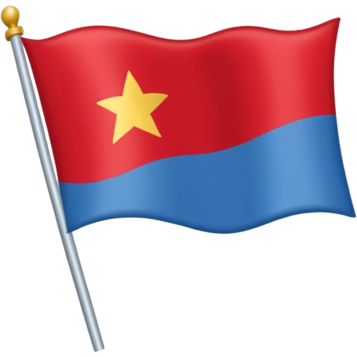 Bandeira toda branca com triângulo vermelho emoji