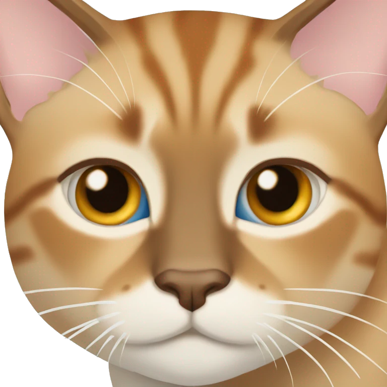 siamese tabby with orange tabby emoji