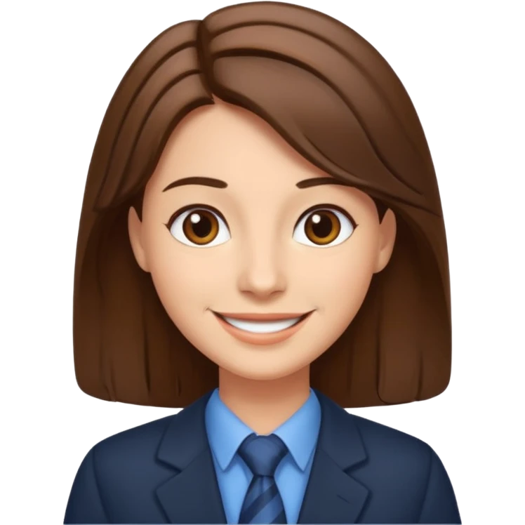 A school principal with medium-length hair. emoji