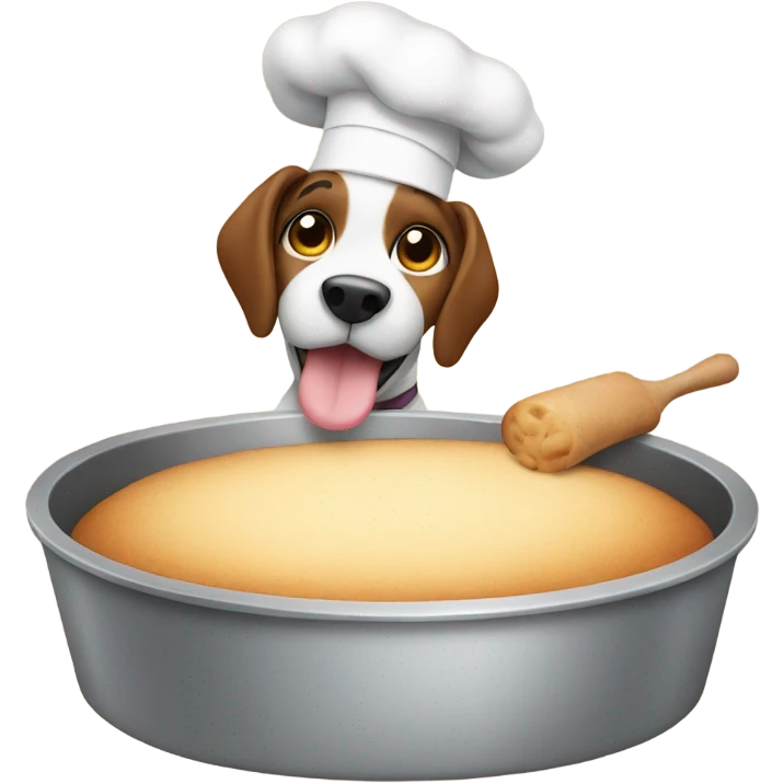 Dog baking emoji