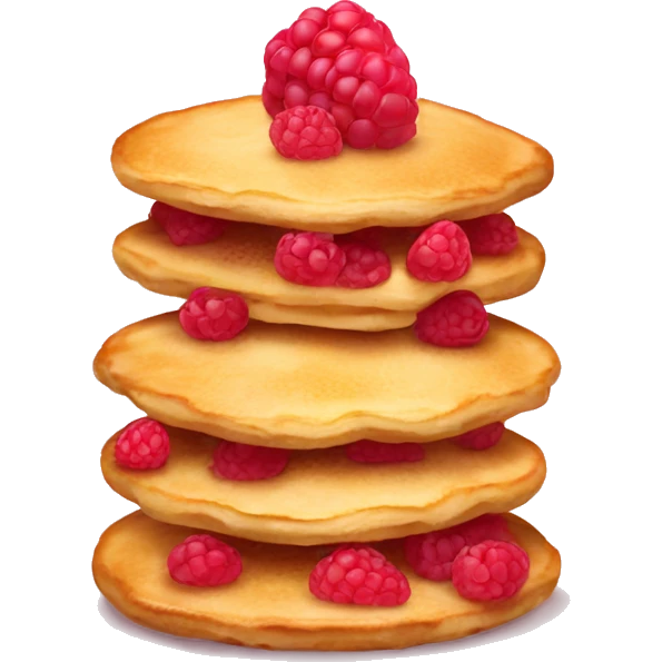 puncakes with raspberries  emoji