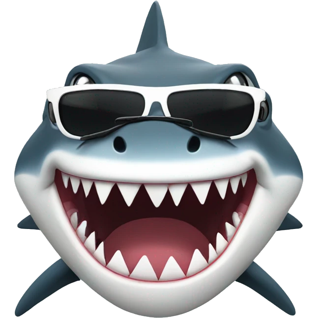 Shark with sunglasses  emoji