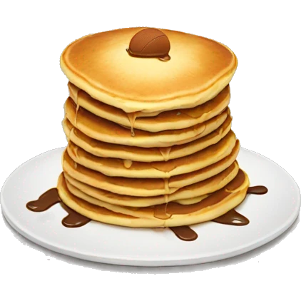 Pancake with football emoji