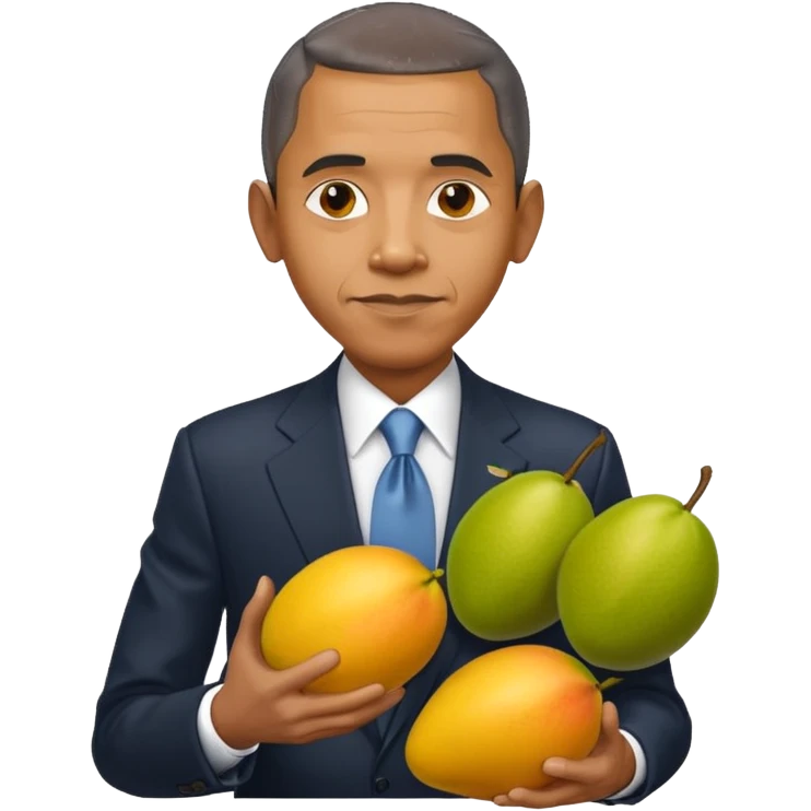 Barack obama holding mangoes emoji