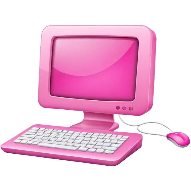 Pink computer emoji
