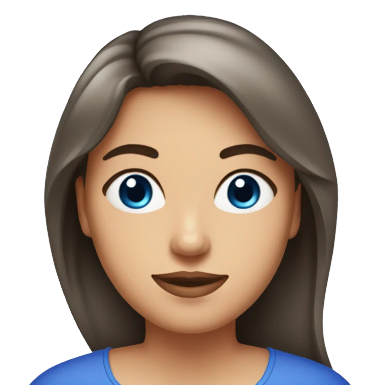 Pastèque avec une femme brune aux yeux bleus emoji