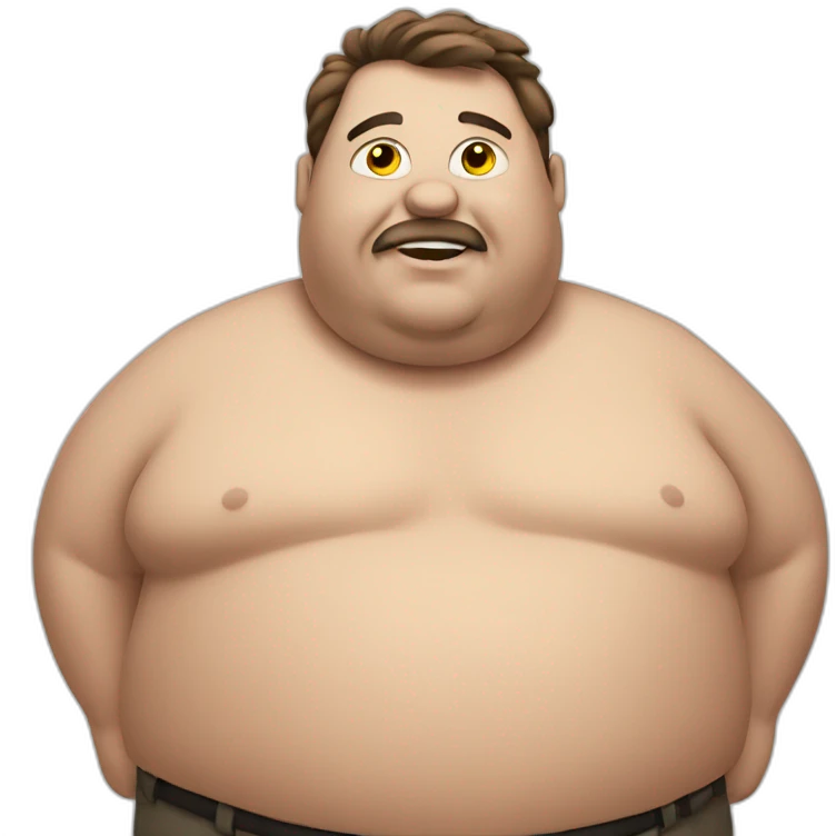 fat guy emoji