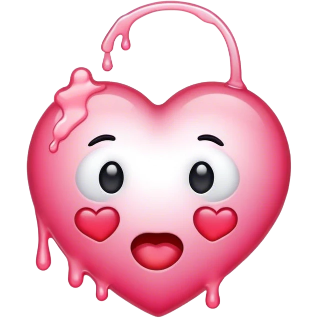 Melting hearts emoji