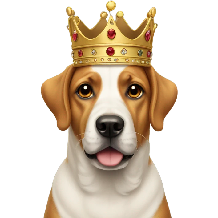 Dog wearing a crown emoji