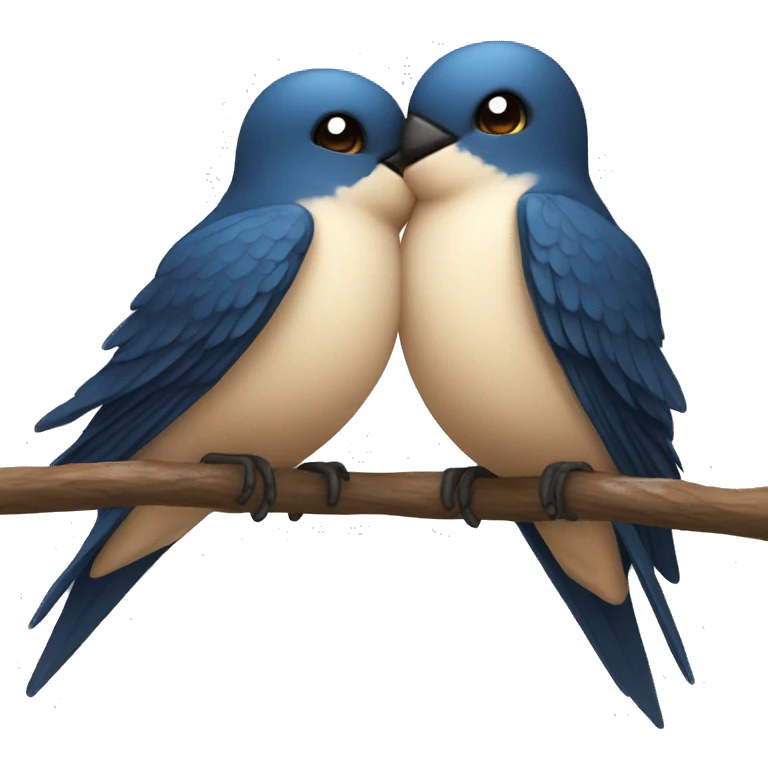 2 swallows in love emoji