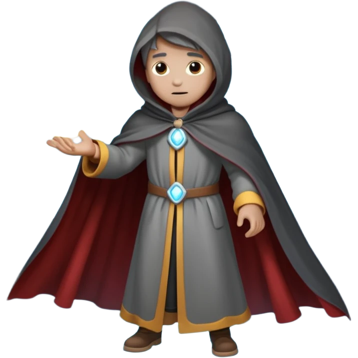 Portal opening behind, cloak pulled toward it emoji