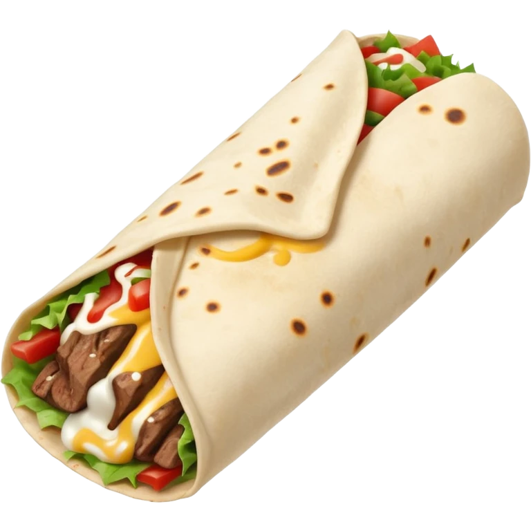 Steak and mozzarella cheese burrito  emoji