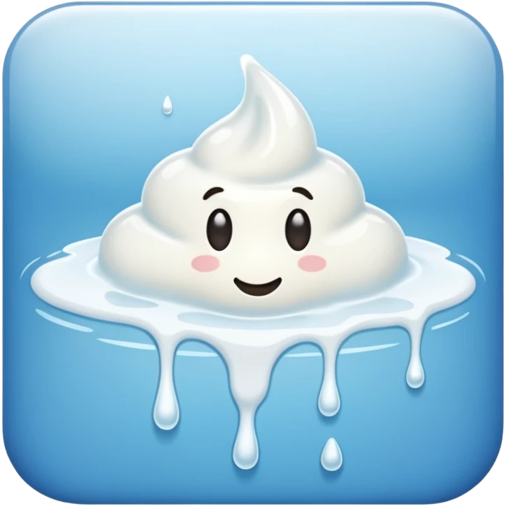 a small puddle of white liquid emoji