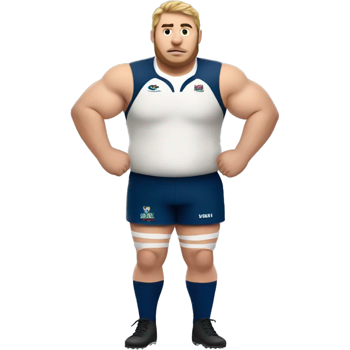 chunky/fat rugby player standing up emoji
