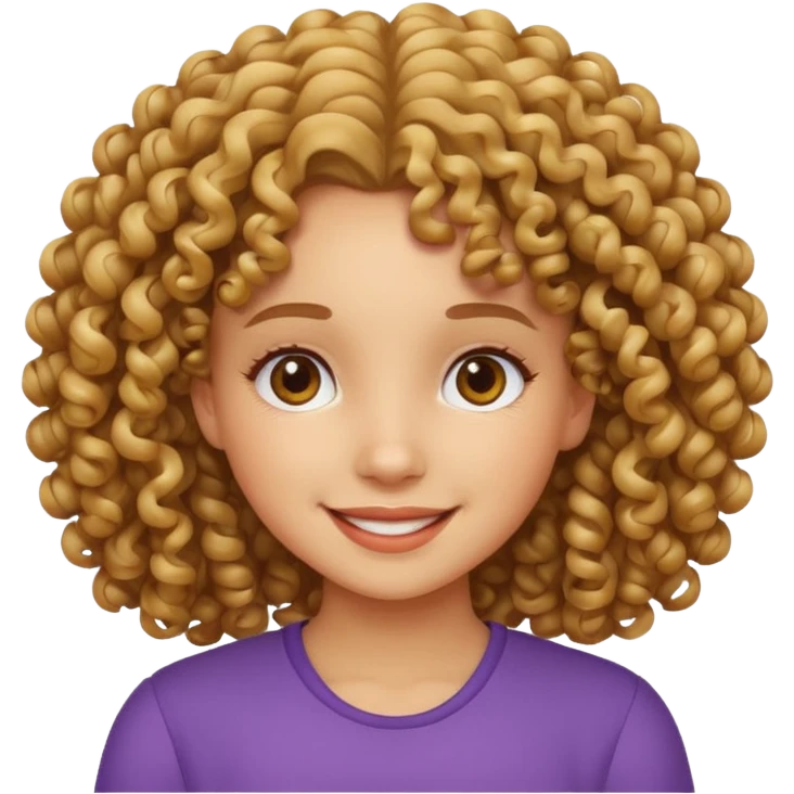 Menina cacheada  emoji