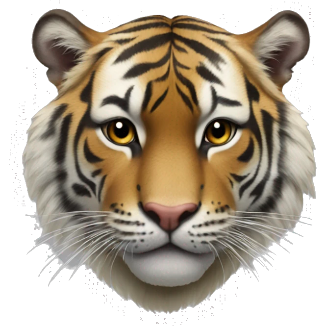 Una tigre che tiene in mano un cuore emoji