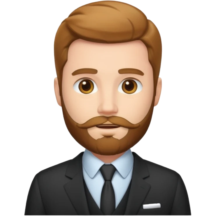 suit man,beard emoji