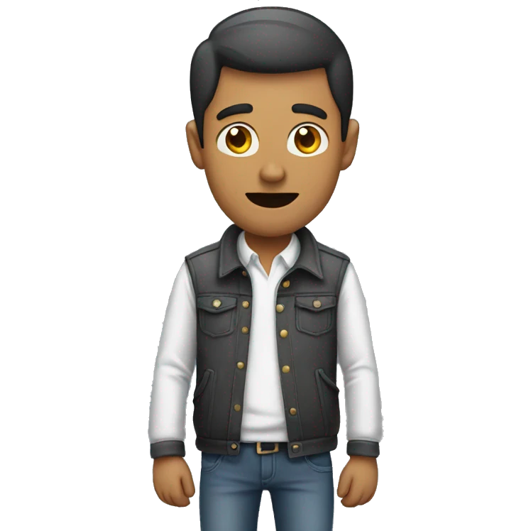 Guy showing his empty pockets emoji