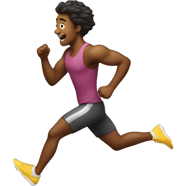 Running and seeing something emoji