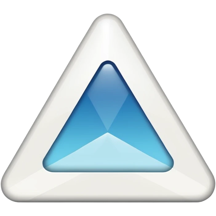 White triangle on the top left emoji