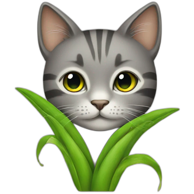 cat with green corn emoji