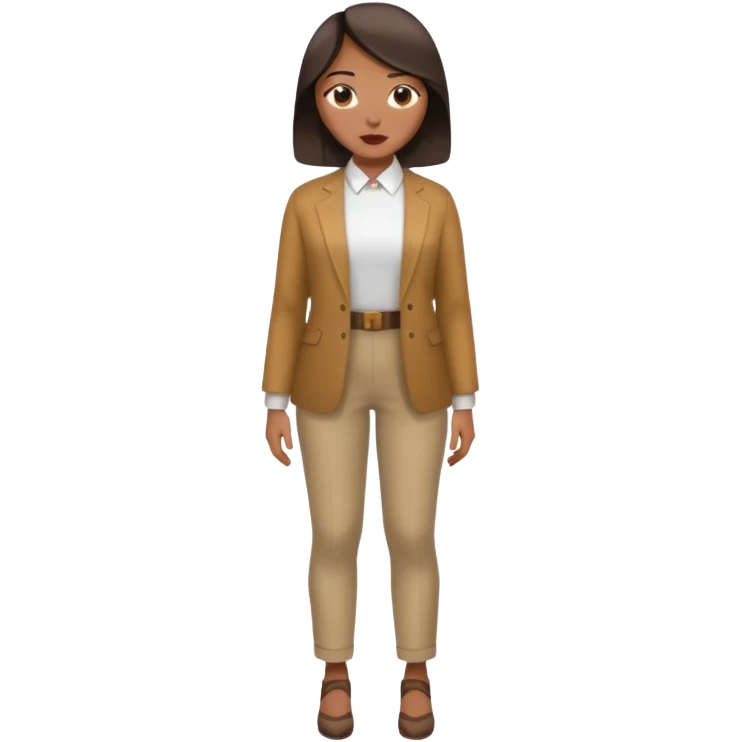 Asian women shining confident full body fat 100kg emoji