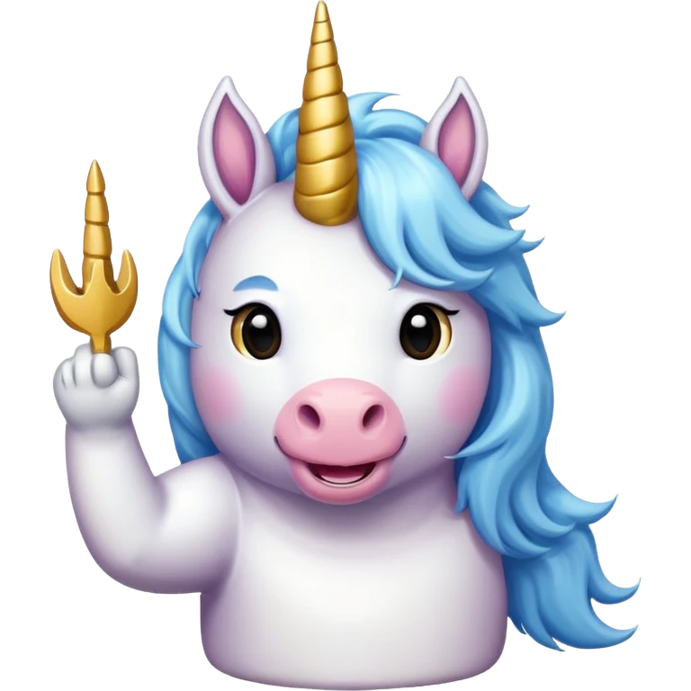 Unicorn middle finger emoji